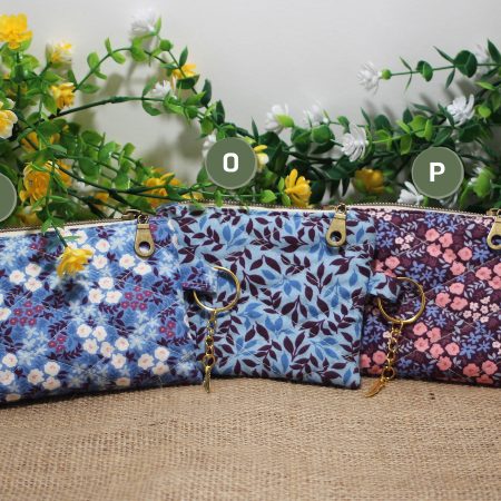 Quilted Floral Zipper Pouch • Small Handmade Coin Purse