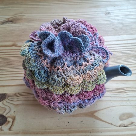 Hand made crochet tea cosy