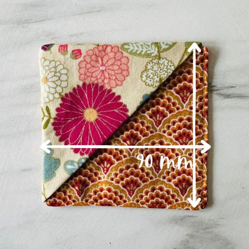 Fabric Corner Bookmark, Japanese Floral Print, Origami Page Marker, Books Lover Gift