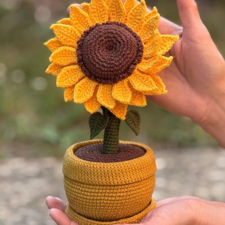 Handmade Sunflower in Pot – Gift Unique Flower Decor