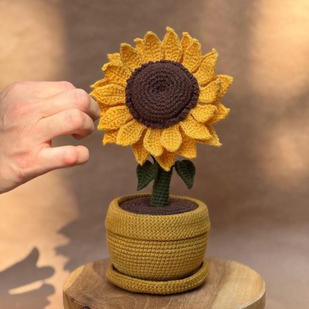 Handmade Sunflower in Pot – Gift Unique Flower Decor