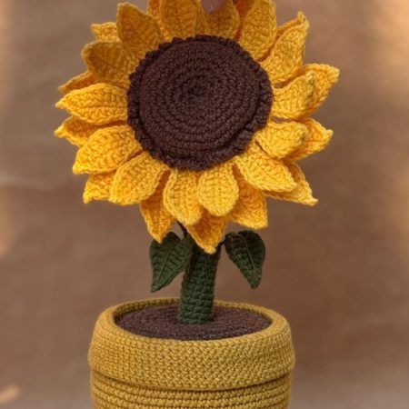Handmade Sunflower in Pot – Gift Unique Flower Decor