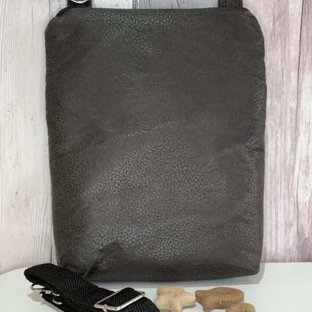 Black and Purple Dog Walking Crossbody Bag