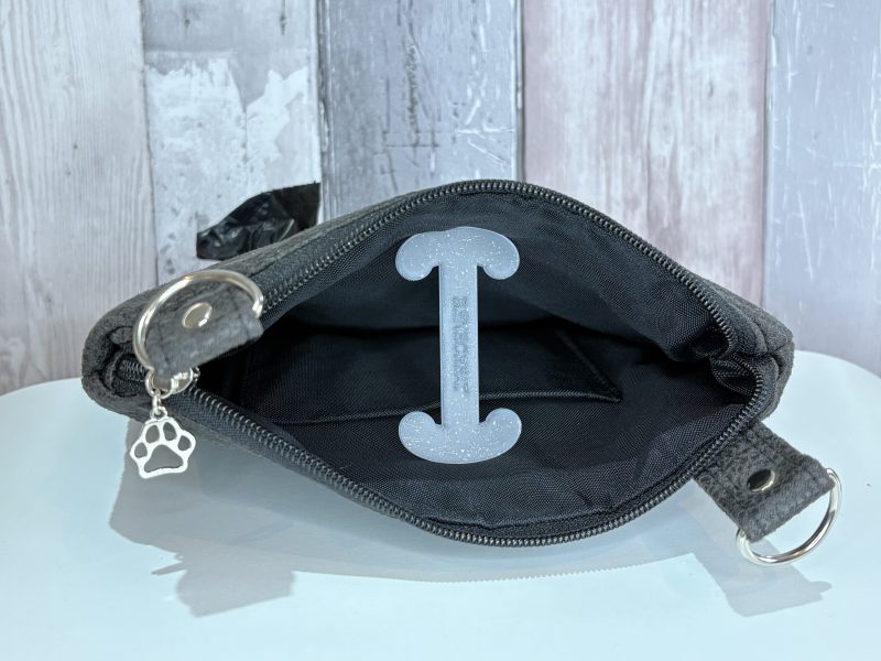 Black and Purple Dog Walking Crossbody Bag