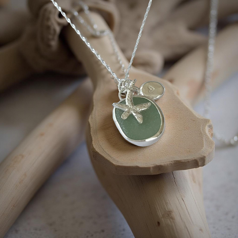 Sea Glass Charm Necklace