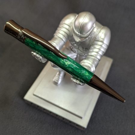 Handmade Epsilon style pen in green acrylic