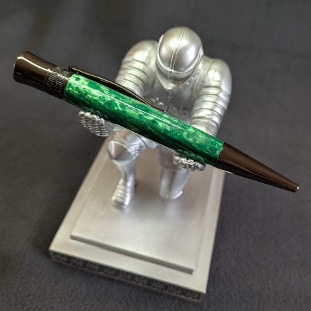 Handmade Epsilon style pen in green acrylic