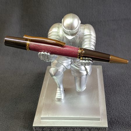 Handmade Zeta Style pen made with purple heart