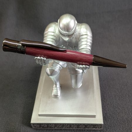 Hand turned wooden Epsilon pen made from purple heart