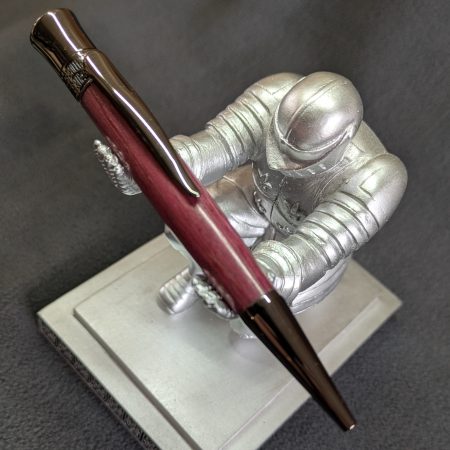 Hand turned wooden Epsilon pen made from purple heart