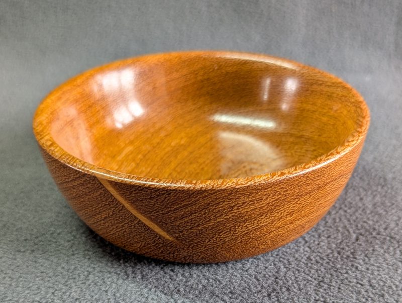 Hand turned wooden bowl made from wild mango