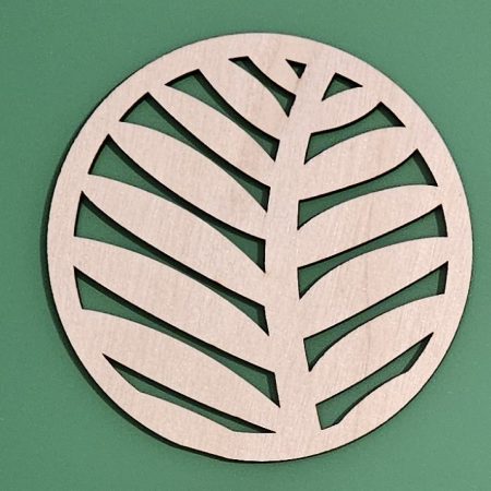 Laser cut coasters set of 4 plant leaf design lightweight coasters