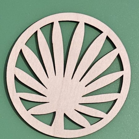 Laser cut coasters set of 4 plant leaf design lightweight coasters