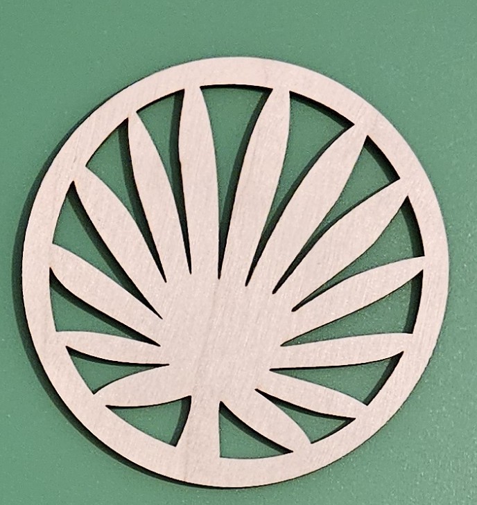 Laser cut coasters set of 4 plant leaf design lightweight coasters