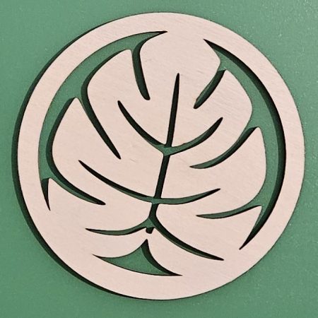 Laser cut coasters set of 4 plant leaf design lightweight coasters