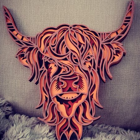 Multi-layered Highland Cow