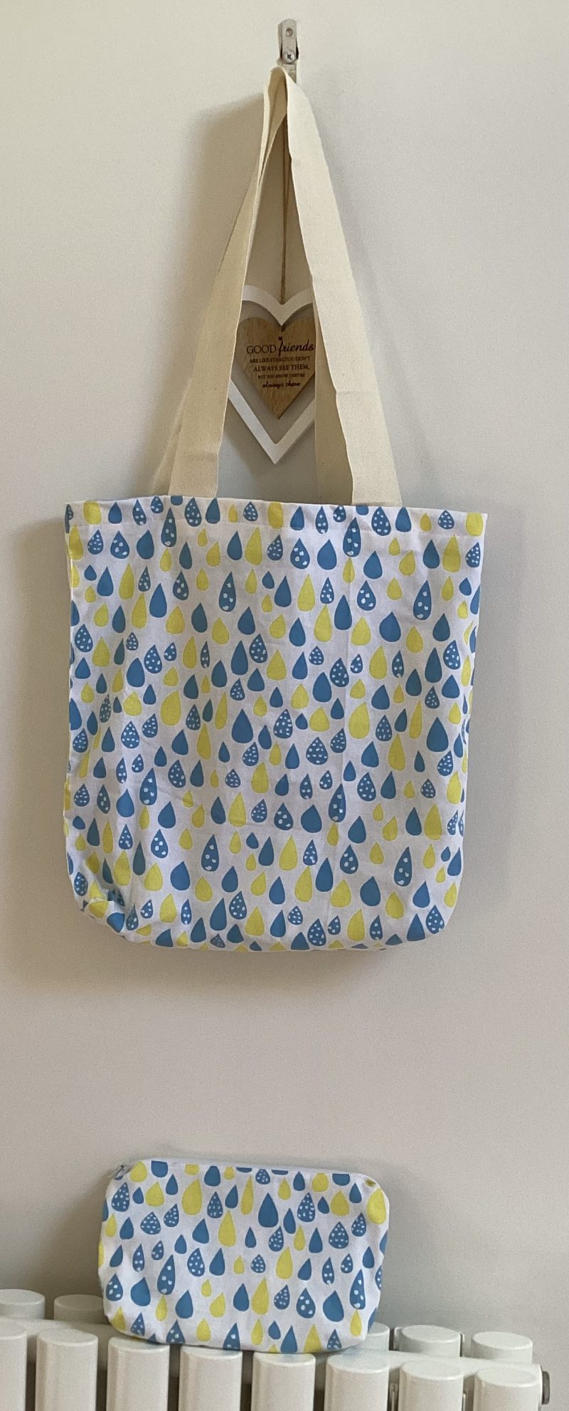 Gorgeous Handmade Reversible Thin, Lightweight Tote Bag plus Matching Medium Sized Purse