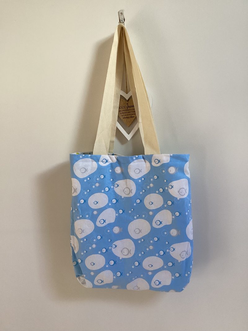 Gorgeous Handmade Reversible Thin, Lightweight Tote Bag plus Matching Medium Sized Purse