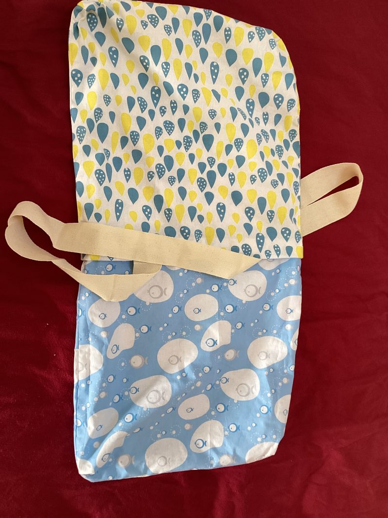 Gorgeous Handmade Reversible Thin, Lightweight Tote Bag plus Matching Medium Sized Purse