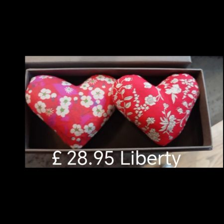 Handsewn Liberty Fabric Tana Lawn Pin Cushion Love Heart