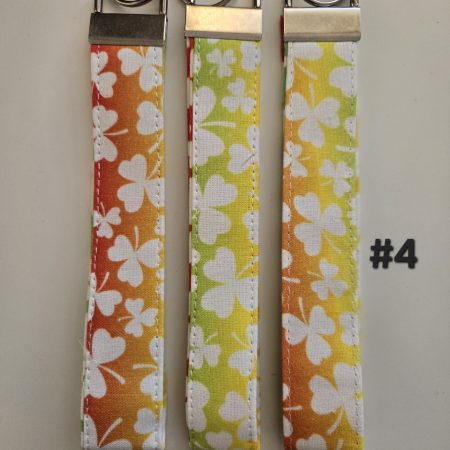 Handmade cotton fabric Keyring, 6.5 inch