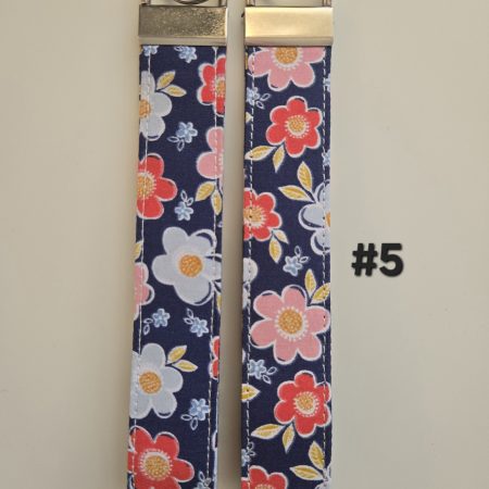 Handmade cotton fabric Keyring, 6.5 inch