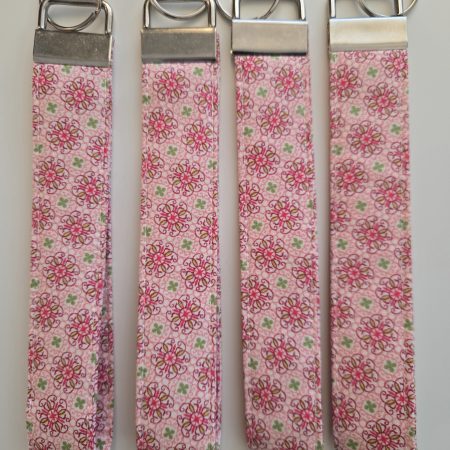 Handmade cotton fabric Keyring, 6.5 inch