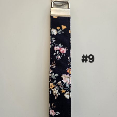 Handmade cotton fabric Keyring, 6.5 inch