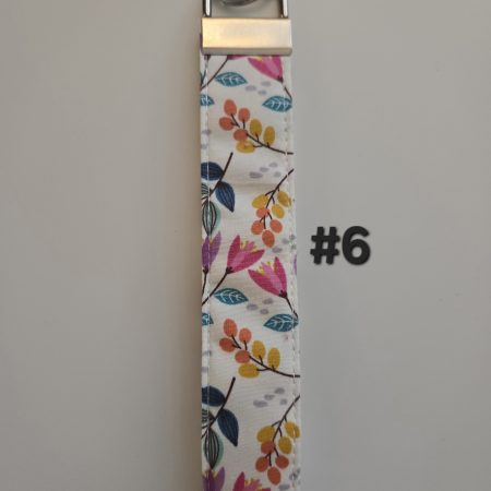 Handmade cotton fabric Keyring, 6.5 inch