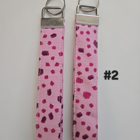 Handmade cotton fabric Keyring, 6.5 inch