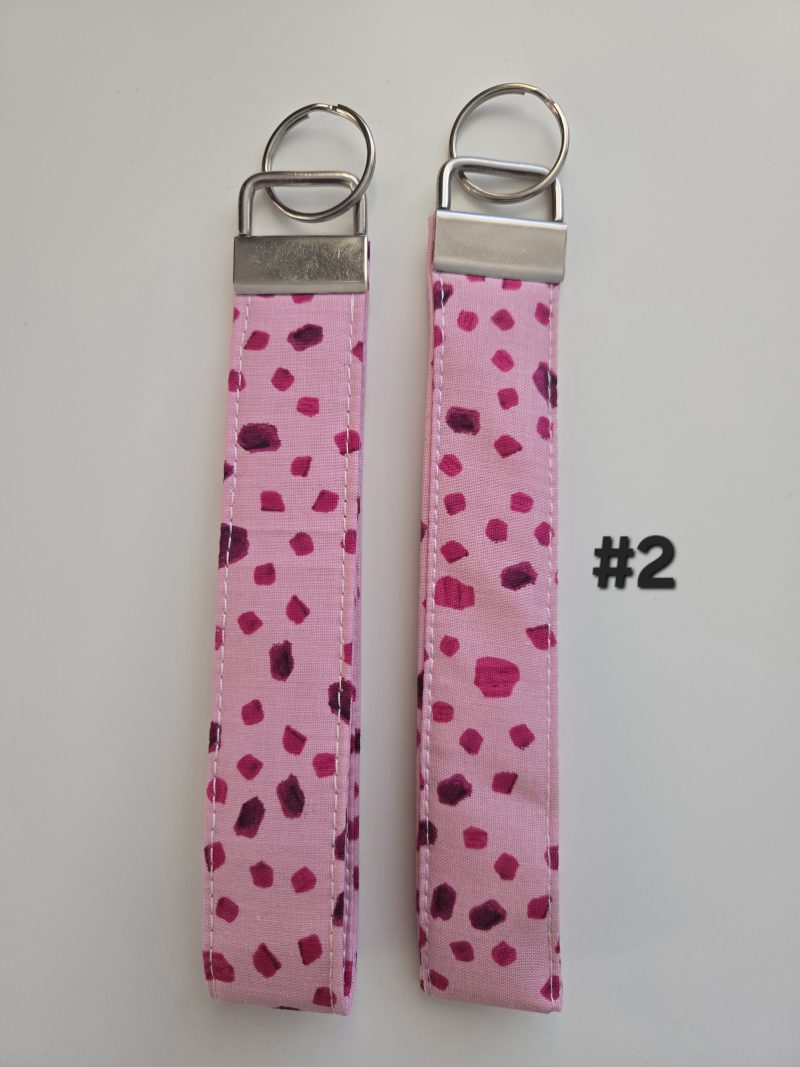 Handmade cotton fabric Keyring, 6.5 inch