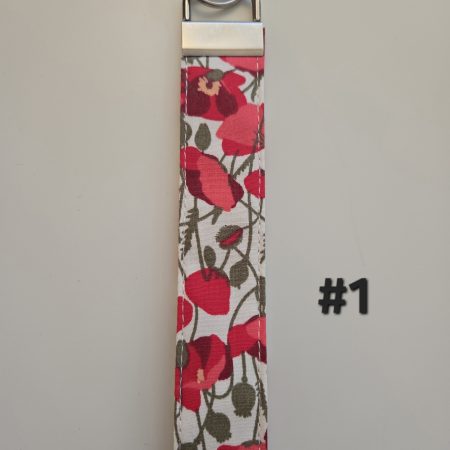 Handmade cotton fabric Keyring, 6.5 inch