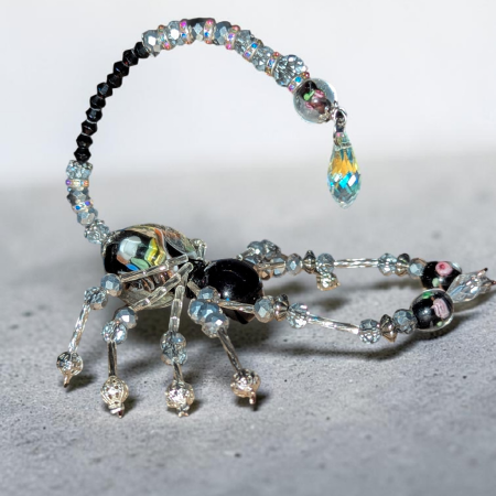 Handmade Beaded Scorpion Sculpture