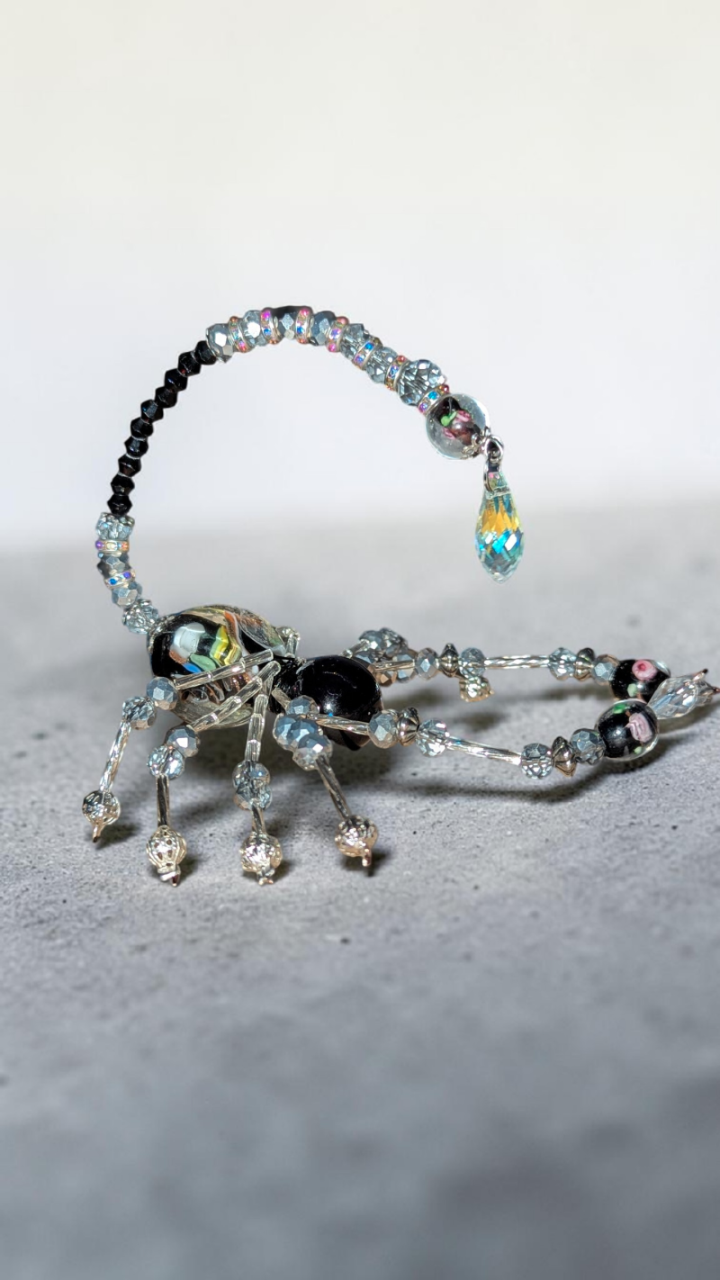 Handmade Beaded Scorpion Sculpture