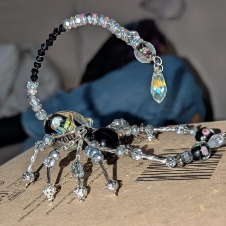Handmade Beaded Scorpion Sculpture