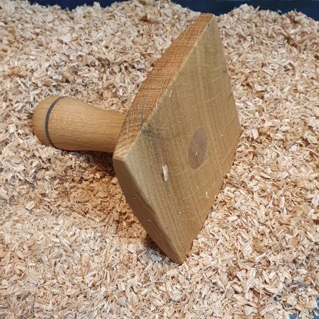 Seed tray Tamper 10cm square made from salvaged oak wood