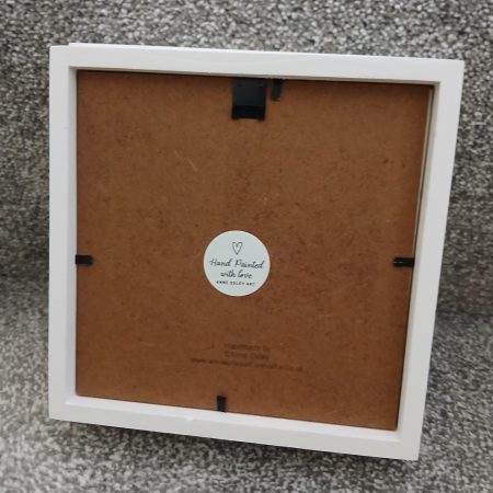 Filey Brigg, viewed from deck chairs, Framed original acrylic.