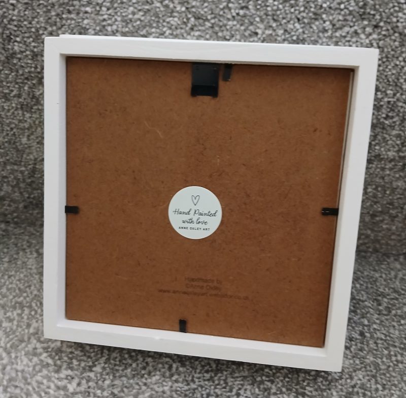 Filey Brigg, viewed from deck chairs, Framed original acrylic.