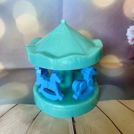 Handcrafted Carousel Ornament: Rocking Horses, Fairground Decor