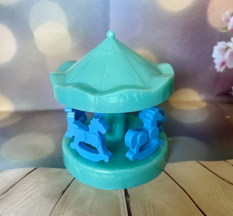 Handcrafted Carousel Ornament: Rocking Horses, Fairground Decor