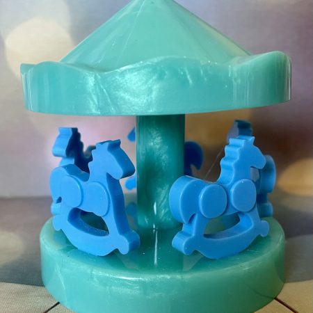 Handcrafted Carousel Ornament: Rocking Horses, Fairground Decor