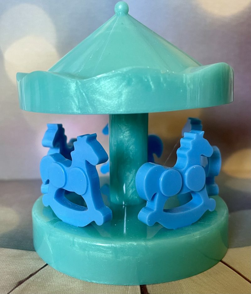 Handcrafted Carousel Ornament: Rocking Horses, Fairground Decor