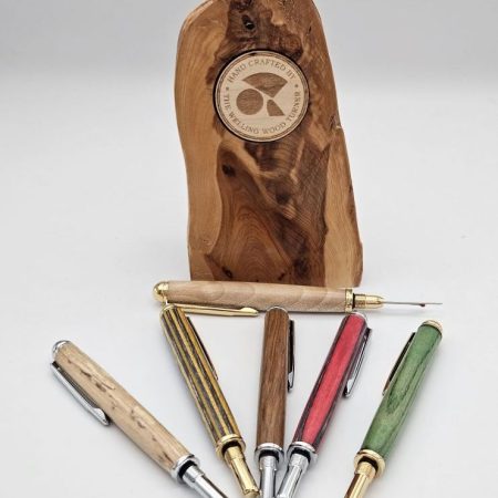 Picture of seam Ripper and Woodturning logo