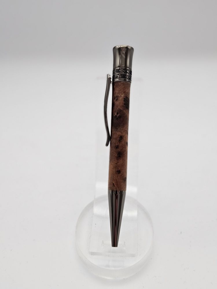 Epsilon Twist Pen with Gunmetal Fittings and Thuya Body