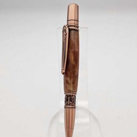 Norwester Twist Pen with Antique Copper Design and Resin Body