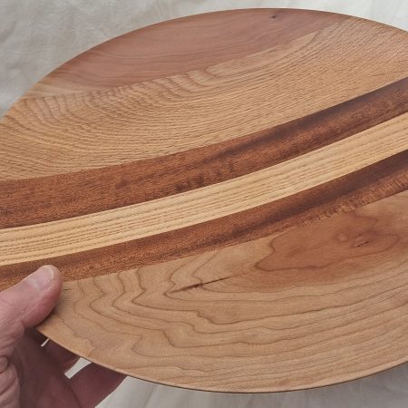Jointed wood sculptured platter