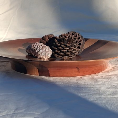 Jointed wood sculptured platter