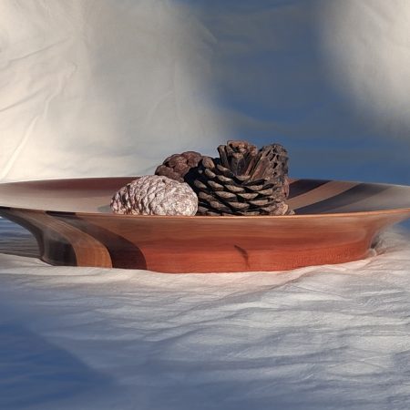 Jointed wood sculptured platter