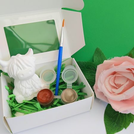 Paint Your Own Plaster Highland Cow, Craft Activity, Highland Cow Gift, Highland Cow Party Bag Filler,Kids Party Activity