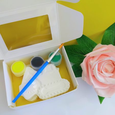 2 shapes included, Paint Your Own Plaster Digger, Craft Activity,Construction Gift,Construction Party Bag Filler,Kids Party Activity 🚧